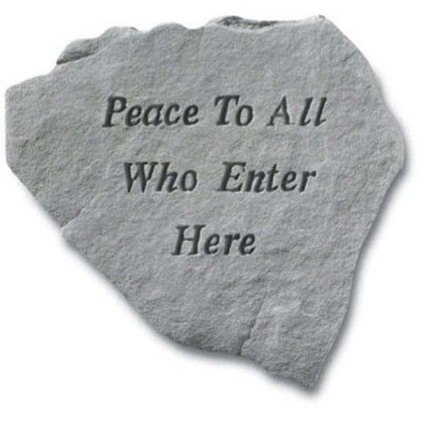 Kay Berry Inc Kay Berry- Inc. 65620 Peace To All Who Enter Here - Memorial - 14.25 Inches x 12 Inches 65620 - main